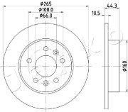 610707 JAPKO brzdový kotúč 610707 JAPKO