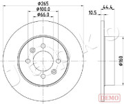 610708C JAPKO brzdový kotúč 610708C JAPKO