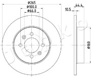 610708 JAPKO brzdový kotúč 610708 JAPKO