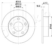 610905 JAPKO brzdový kotúč 610905 JAPKO