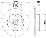 610922 JAPKO brzdový kotúč 610922 JAPKO
