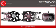 CEF74004GS CASCO elektromotor vetráka chladiča CEF74004GS CASCO