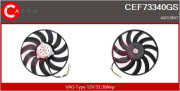 CEF73340GS Větrák, chlazení motoru CASCO