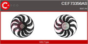 CEF73356AS Větrák, chlazení motoru CASCO