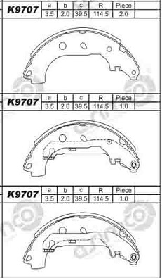 K9707 ASIMCO nezařazený díl K9707 ASIMCO