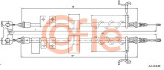 10.5336 COFLE żażné lanko parkovacej brzdy 10.5336 COFLE