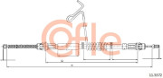 11.5572 COFLE żażné lanko parkovacej brzdy 11.5572 COFLE