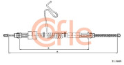11.5669 Tažné lanko, parkovací brzda COFLE