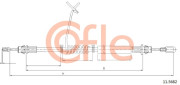 11.5682 Tažné lanko, parkovací brzda COFLE