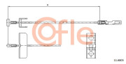 92.11.6803 COFLE żażné lanko parkovacej brzdy 92.11.6803 COFLE