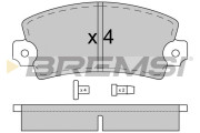 BP2026 Sada brzdových destiček, kotoučová brzda BREMSI
