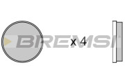 BP2067 Sada brzdových destiček, kotoučová brzda BREMSI