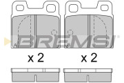 BP2090 Sada brzdových destiček, kotoučová brzda BREMSI