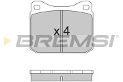 BP2097 Sada brzdových destiček, kotoučová brzda BREMSI