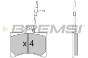 BP2148 Sada brzdových destiček, kotoučová brzda BREMSI