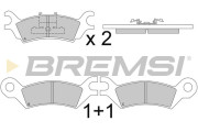 BP2251 Sada brzdových destiček, kotoučová brzda BREMSI