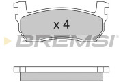 BP2259 Sada brzdových destiček, kotoučová brzda BREMSI