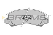 BP2358 Sada brzdových destiček, kotoučová brzda BREMSI