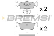 BP2398 Sada brzdových destiček, kotoučová brzda BREMSI