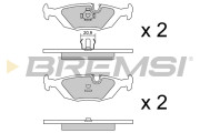 BP2456 Sada brzdových destiček, kotoučová brzda BREMSI