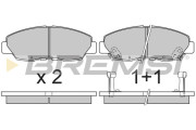 BP2482 Sada brzdových destiček, kotoučová brzda BREMSI