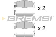 BP2493 Sada brzdových destiček, kotoučová brzda BREMSI