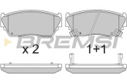 BP2511 Sada brzdových destiček, kotoučová brzda BREMSI