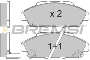 BP2519 Sada brzdových destiček, kotoučová brzda BREMSI