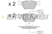 BP2523 Sada brzdových destiček, kotoučová brzda BREMSI