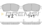 BP2526 Sada brzdových destiček, kotoučová brzda BREMSI
