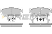 BP2534 Sada brzdových destiček, kotoučová brzda BREMSI