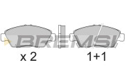 BP2546 Sada brzdových destiček, kotoučová brzda BREMSI
