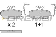 BP2557 Sada brzdových destiček, kotoučová brzda BREMSI