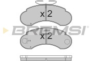 BP2566 Sada brzdových destiček, kotoučová brzda BREMSI