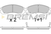 BP2573 Sada brzdových destiček, kotoučová brzda BREMSI