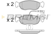 BP2595 Sada brzdových destiček, kotoučová brzda BREMSI