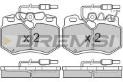 BP2603 Sada brzdových destiček, kotoučová brzda BREMSI