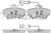 BP2643 Sada brzdových destiček, kotoučová brzda BREMSI