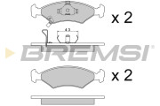 BP2647 Sada brzdových destiček, kotoučová brzda BREMSI