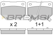 BP2650 Sada brzdových destiček, kotoučová brzda BREMSI