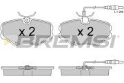 BP2670 Sada brzdových destiček, kotoučová brzda BREMSI