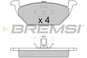 BP2712 Sada brzdových destiček, kotoučová brzda BREMSI