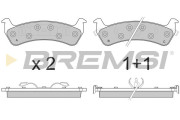 BP2747 Sada brzdových destiček, kotoučová brzda BREMSI