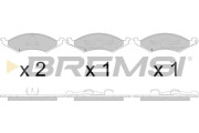 BP2788 Sada brzdových destiček, kotoučová brzda BREMSI