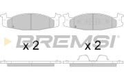 BP2795 Sada brzdových destiček, kotoučová brzda BREMSI