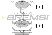 BP2810 Sada brzdových destiček, kotoučová brzda BREMSI