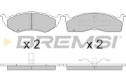 BP2841 Sada brzdových destiček, kotoučová brzda BREMSI