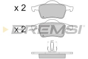 BP2843 Sada brzdových destiček, kotoučová brzda BREMSI