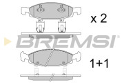 BP2865 Sada brzdových destiček, kotoučová brzda BREMSI