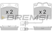 BP2869 Sada brzdových destiček, kotoučová brzda BREMSI